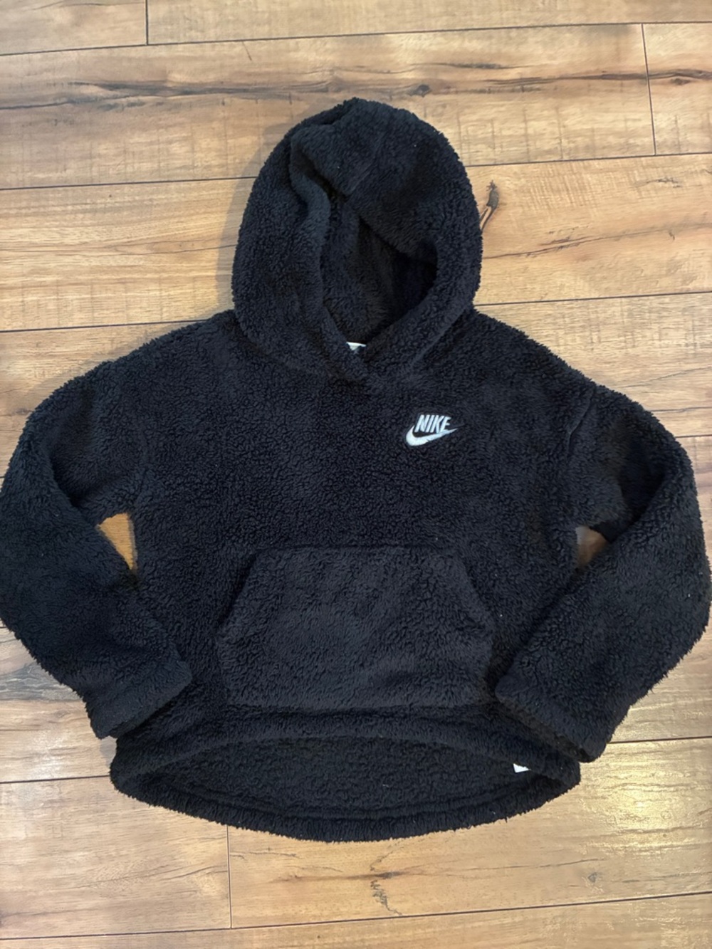 Nike Black Kids' Sherpa Hoodie Puffer Jacket 🩵